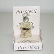 SZKLANY ANIOŁ Z GWIAZDĄ W SKRZYNCE