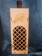 DREWNIANA SKRZYNIA NA WINO ŚLUB PREZENT 10x10,5x27cm