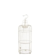 KLATKA METALOWA BIAŁA POSTARZANA 84X29X29CM