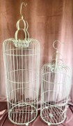KLATKA METALOWA BIAŁA POSTARZANA 115X34X34CM