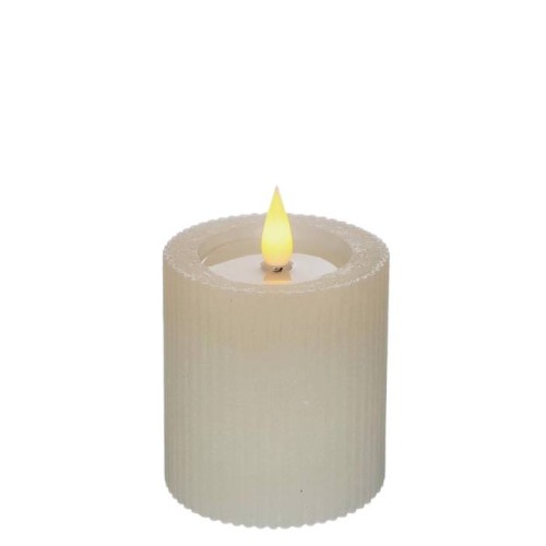 ŚWIECA LED RUSTIC KREMOWA FI7 H7,5 CM