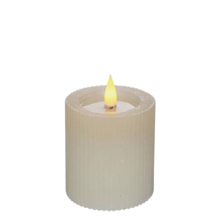 ŚWIECA LED RUSTIC KREMOWA FI7 H7,5 CM