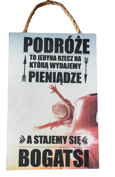 TABLICZKA MOTYWACYJNA MDF 20X30CM PODRÓŻE