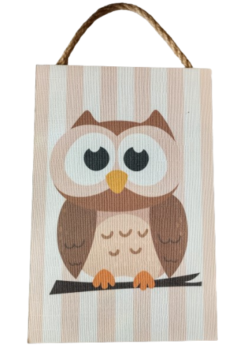 TABLICZKA MOTYWACYJNA MDF 20X30CM SOWA