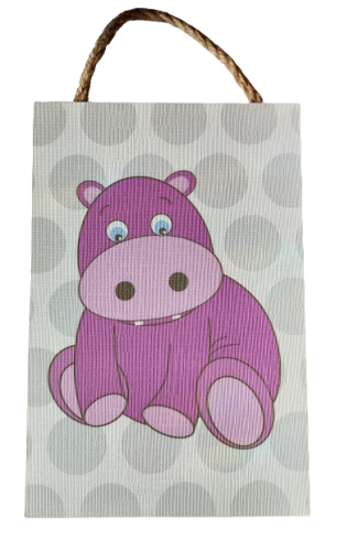TABLICZKA MOTYWACYJNA MDF 20X30CM HIPOPOTAM