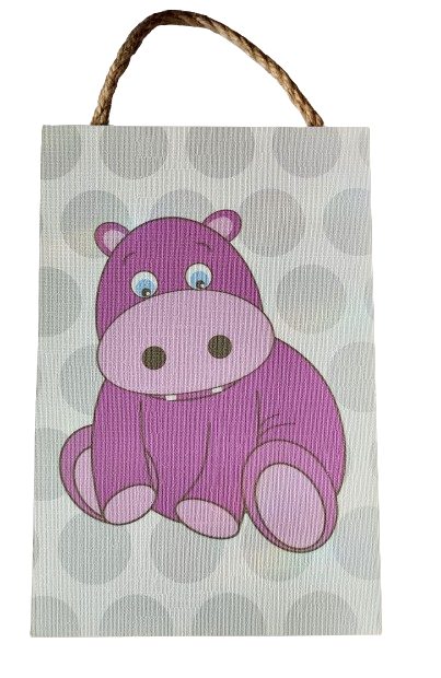 TABLICZKA MOTYWACYJNA MDF 20X30CM HIPOPOTAM
