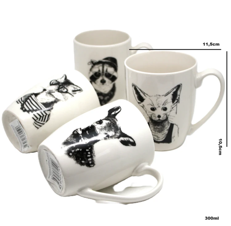 KUBEK Z ZWIERZĘTAMI MIX WZORÓW 300ML
