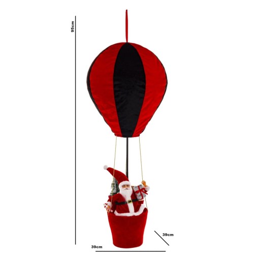 FIGURKA MIKOŁAJ W BALONIE 92x38x38CM wysokość regulowana