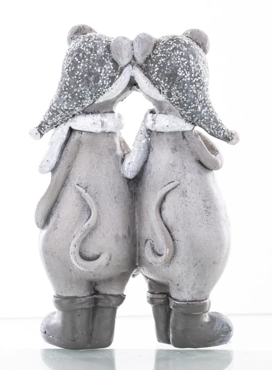 FIGURKA ZIMOWE ZAKOCHANE MYSZKI 11x7,5x4CM