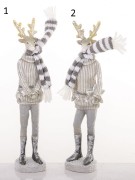 FIGURKA JELEŃ W SZALIKU MIX 2 WZORY 22cm