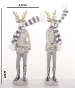 FIGURKA JELEŃ W SZALIKU MIX 2 WZORY 22cm