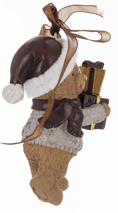 ZAWIESZKA ŚWIĘTA MIŚ Z PREZENTAMI 8x5,5x3,5CM