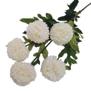 SZTUCZNE KWIATY CHRYZANTEMA GAŁĄZKA DĄBEK 67CM