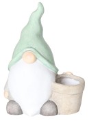 SKRZAT CERAMICZNY Z DONICZKĄ ZIELONY 34X20,5X45,5 CM