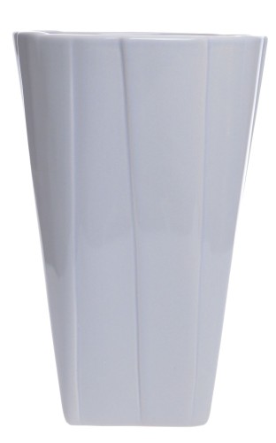 WAZON CERAMICZNY SZARY 14X14X20CM