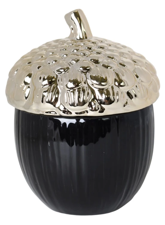 PUZDERKO CERAMICZNE ŻOŁĄDŹ CZARNO-ZŁOTY  12X12X15CM