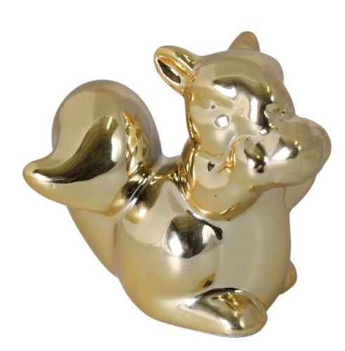 SKARBONKA WIEWIÓRKA ZŁOTA 5X7X6,5 CM