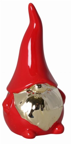 CERAMICZNY SKRZAT CZERWONO ZŁOTY 8,5X7,5X15