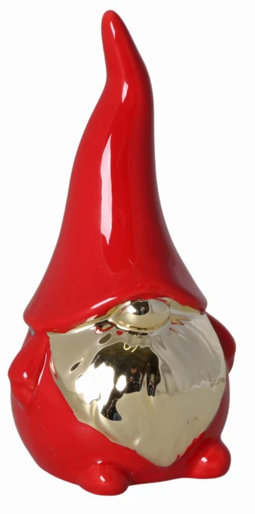 CERAMICZNY SKRZAT CZERWONO ZŁOTY 8,5X7,5X15