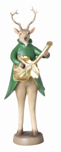 FIGURKA RENIFER ZIELONY 11X9X29,5CM