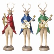 FIGURKA RENIFER ZIELONY 11X9X29,5CM