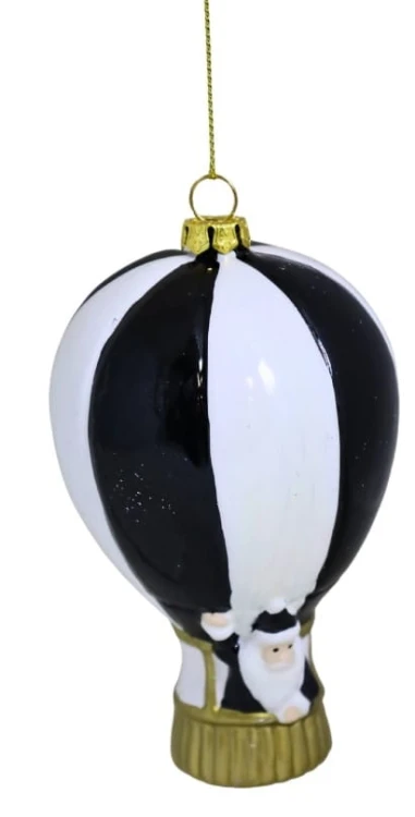 ZAWIESZKA BOMBKA PLASTIKOWA BALON CZARNO-BIAŁY 7,5cm