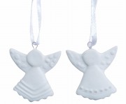 ZAWIESZKA ANIOŁEK PORCELANOWY 2 WZORY MIX H4CM