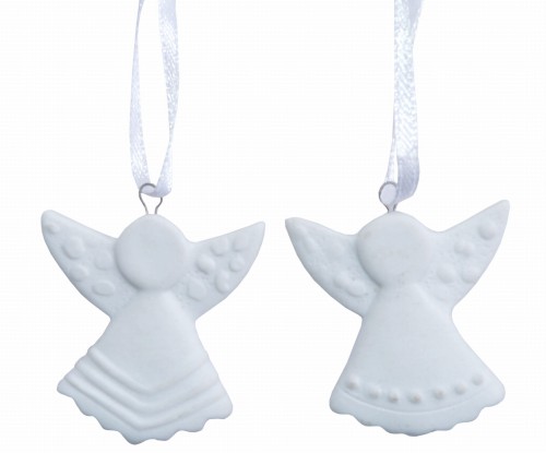 ZAWIESZKA ANIOŁEK PORCELANOWY 2 WZORY MIX H4CM