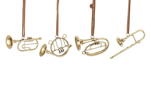 KOMPLET 4 ZAWIESZKI INSTRUMENTY METALOWE 9CM