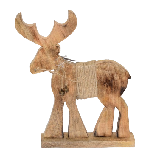 FIGURKA Z DREWNA - RENIFER 37X29cm