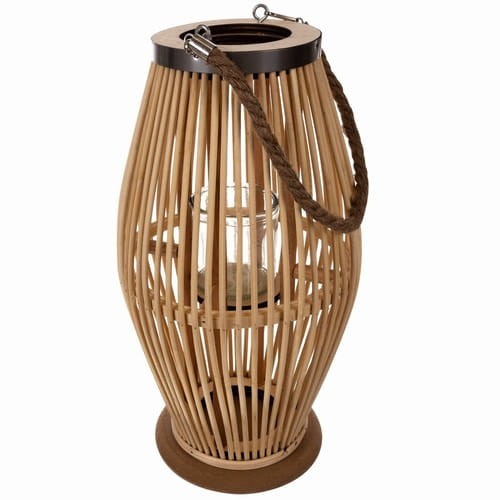 LAMPION BAMBUSOWY OGRODOWY 40X23CM