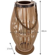 LAMPION BAMBUSOWY OGRODOWY 40X23CM