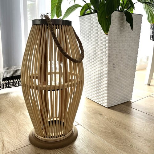 LAMPION BAMBUSOWY OGRODOWY 40X23CM