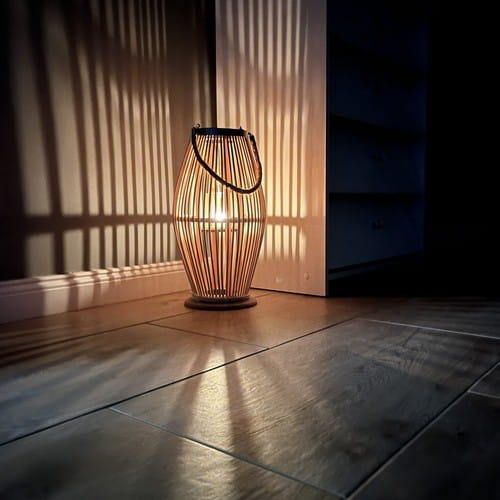 LAMPION BAMBUSOWY OGRODOWY 40X23CM