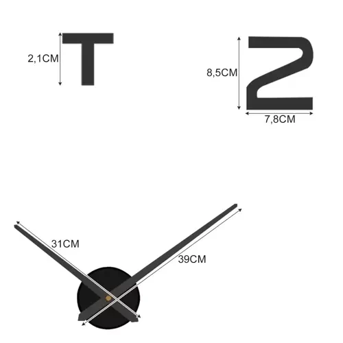 ZEGAR ŚCIENNY LOFT DIY 60-130cm