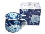 KUBEK 450 ML Z METALOWYM ZAPARZACZEM BLUE ROSE