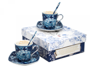 KOMPLET ESPRESSO BLUE ROSE COLLECTION 80ml