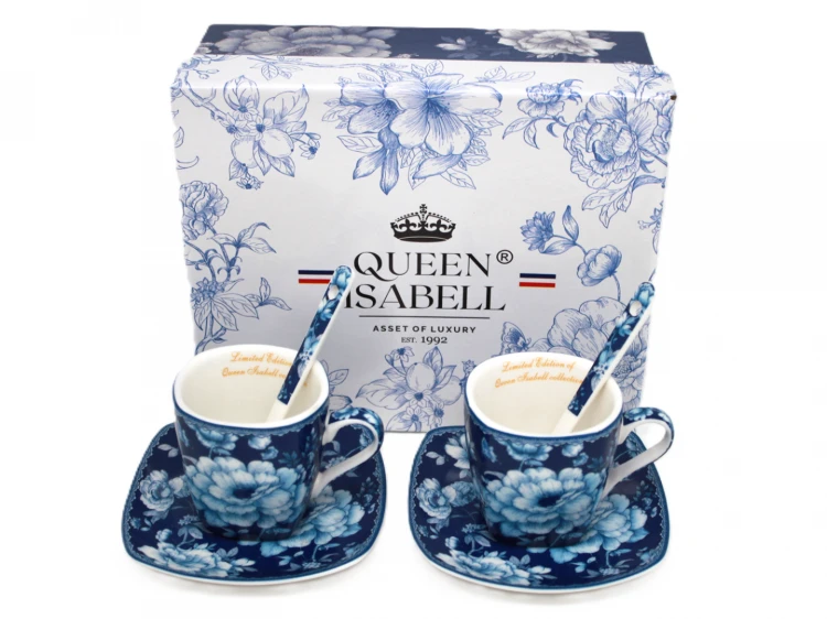 KOMPLET ESPRESSO BLUE ROSE COLLECTION 80ml