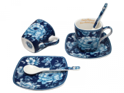 KOMPLET ESPRESSO BLUE ROSE COLLECTION 80ml