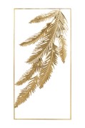METALOWA DEKORACJA ŚCIENNA LIŚCIE W RAMIE 125x60x4