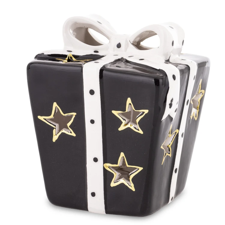 FIGURKA PREZENT CERAMICZNY LED 9,5x7,5x7,5cm