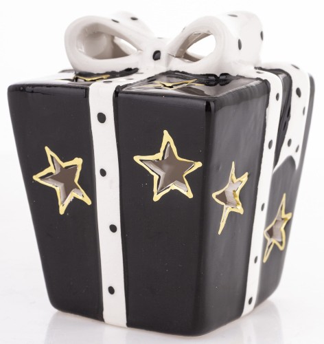 FIGURKA PREZENT CERAMICZNY LED 9,5x7,5x7,5cm