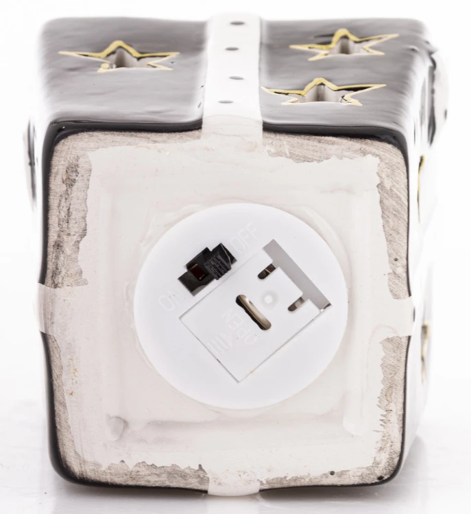 FIGURKA PREZENT CERAMICZNY LED 9,5x7,5x7,5cm