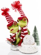 ŚWIĄTECZNA FIGURKA ŻABY Z OŚWIETLENIEM LED 19,5CM