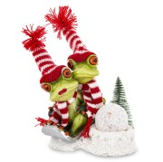 ŚWIĄTECZNA FIGURKA ŻABY Z OŚWIETLENIEM LED 19,5CM