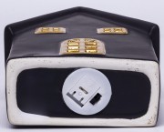 FIGURKA DOMEK LED CZARNO ZŁOTY 19x12x6,5 cm