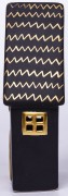 FIGURKA DOMEK LED CZARNO ZŁOTY 19x12x6,5 cm
