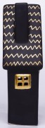 FIGURKA DOMEK LED CZARNO ZŁOTY 19x12x6,5 cm