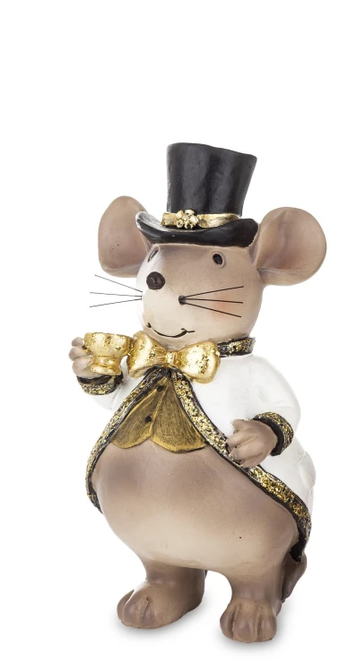 FIGURKA MYSZ MYSZKA  W CYLINDRZE MIX 2 WZORY 16x8x7cm