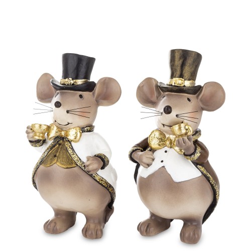 FIGURKA MYSZ MYSZKA  W CYLINDRZE MIX 2 WZORY 16x8x7cm